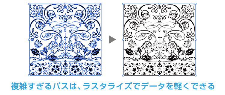 複雑すぎるパスデータをラスタライズする