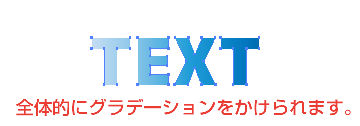 文字全体にグラデーションを適用